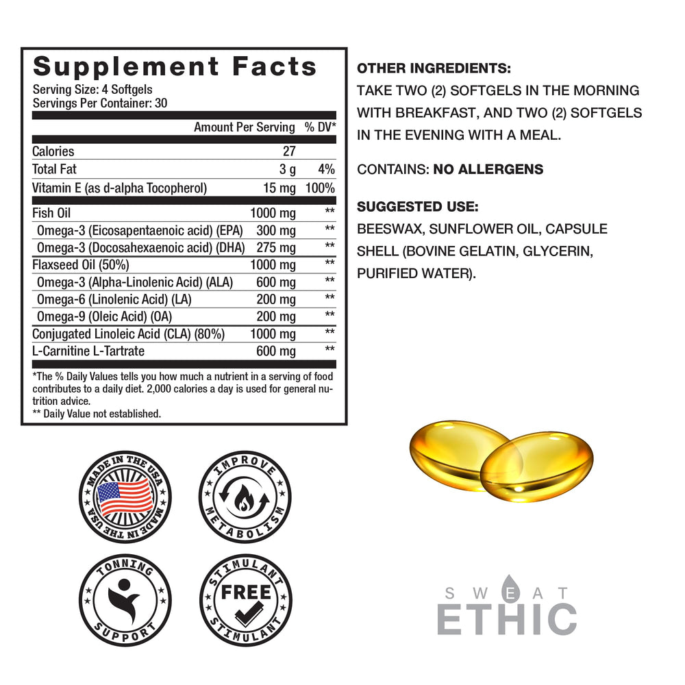 Travel-friendly Omega Lean bottle in a gym bag