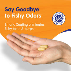 No fishy burps due to enteric coating