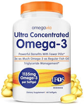 OmegaVia Ultra Concentrated Omega-3 Fish Oil 60 Softgels packaging image