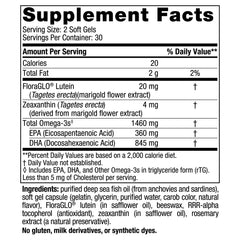 Close-up of Omega Vision Lemon bottle label