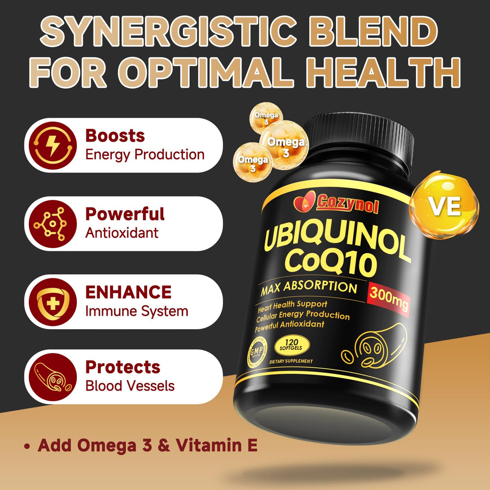 Omega-3 per softgel with CoQ10 benefits