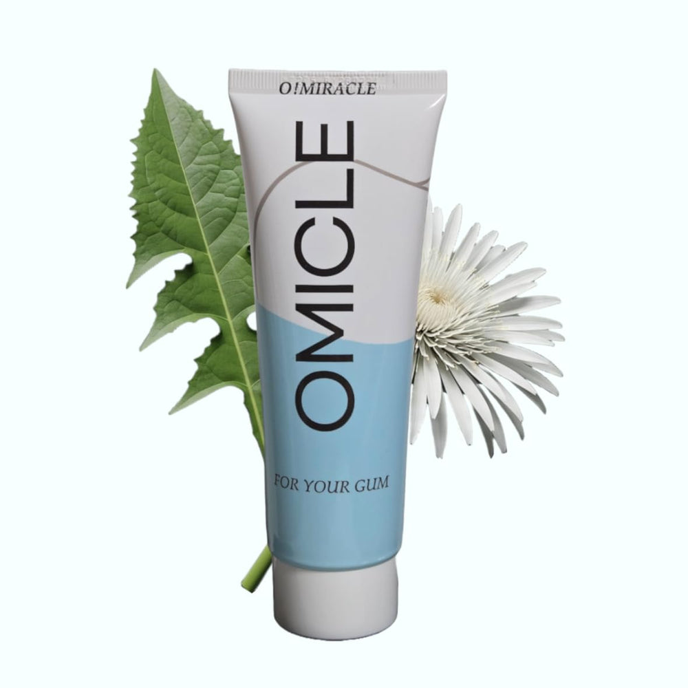 OMICLE Daily Gum Care gel bottle highlighting instant cooling sensation