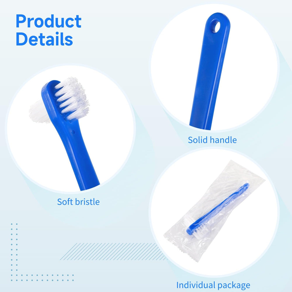 Firm hard bristle brush designed for dentures