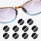 Omnful 2mm black silicone eyeglass nose pads - close-up