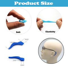 Omnful glasses ear cushions - blue pair close-up