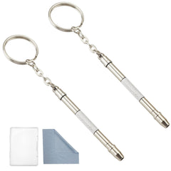 Omnful Glasses Repair Kit packaging showing 2 mini copper screwdrivers and cleaning cloth