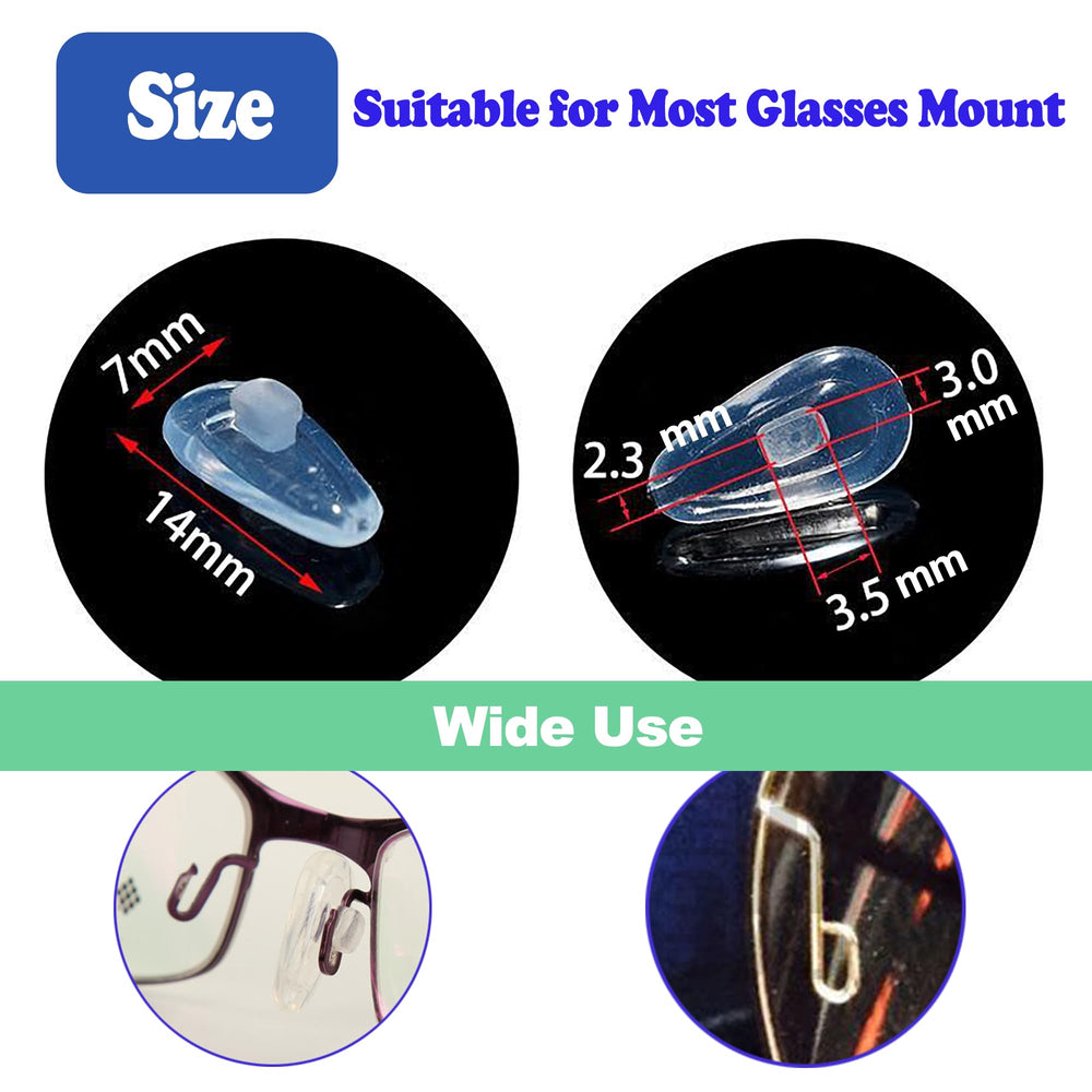 Close-up of air-chamber silicone design on eyeglass nose pads
