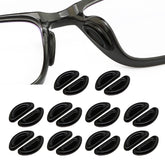 Omnful 2.0mm silicone nose pads, black, 10 pairs, close-up