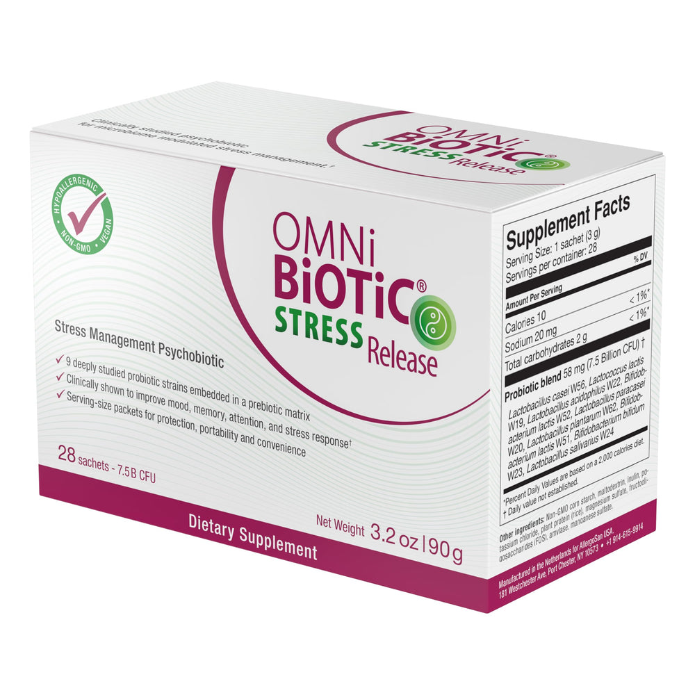 Graphic showing gut-brain axis and stress support