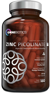 OmniBiotics Zinc Picolinate 30mg supplement bottle
