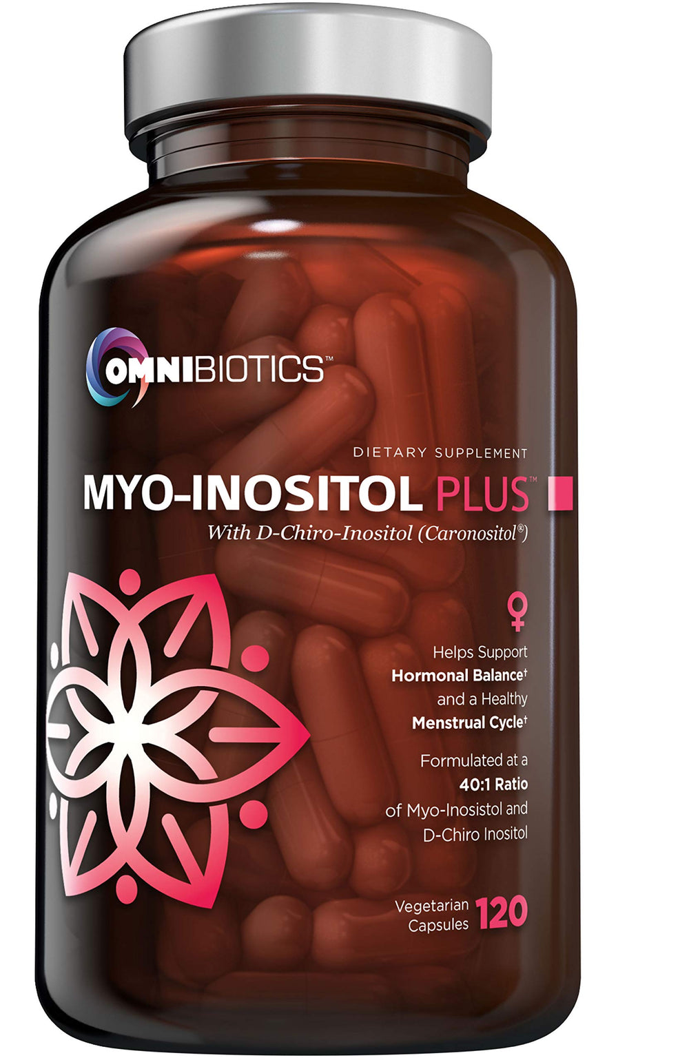 OmniBiotics product hero image showing Myo-Inositol and D-Chiro-Inositol capsules