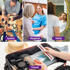 Travel kit with prepasted toothbrushes for on-the-go care
