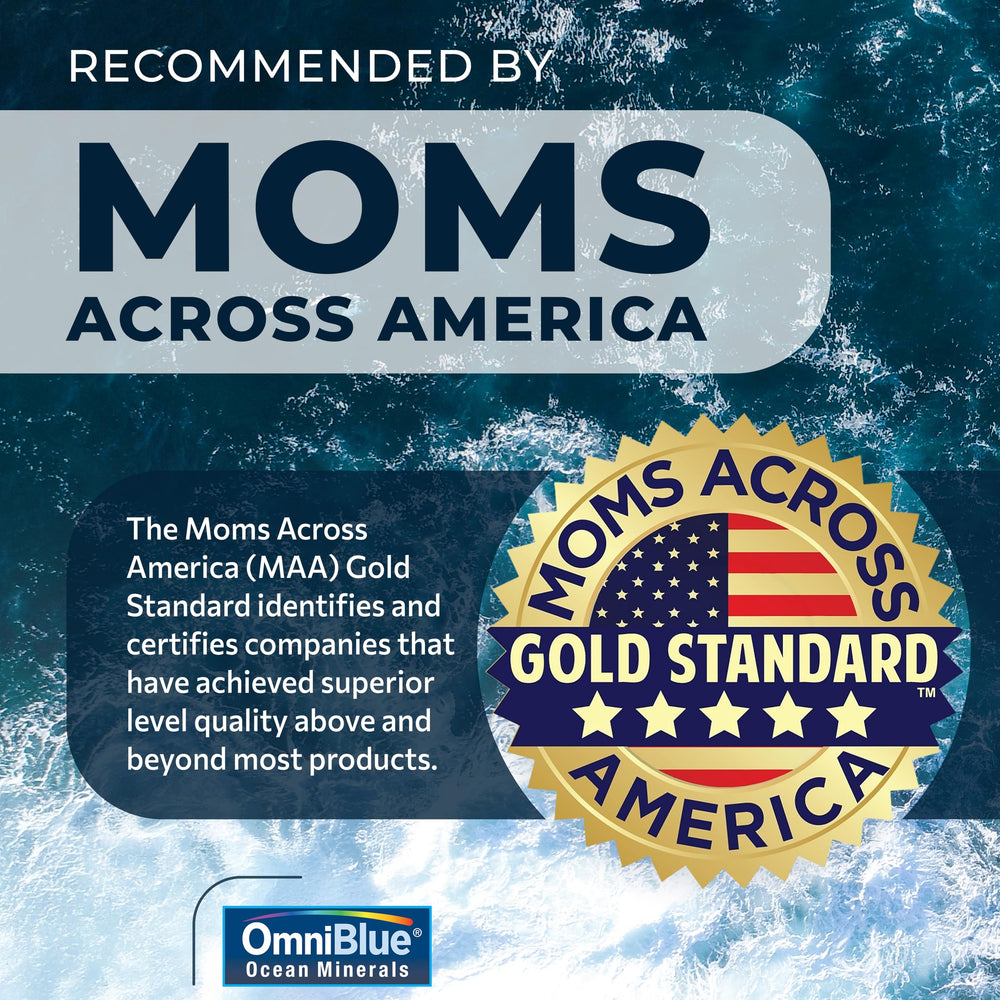 Digestive, sleep and hydration support visuals for OmniBlue Minerals