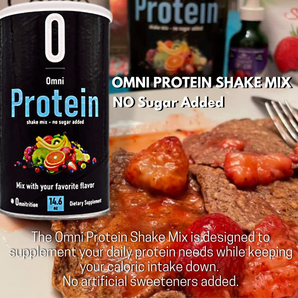 Nutrition facts panel for Omnitrition Omni Protein Shake Mix