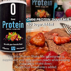 Nutrition facts panel for Omnitrition Omni Protein Shake Mix