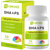 Product front view of OMOGS Algae DHA softgels