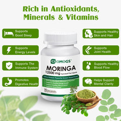 Organic Moringa Oleifera leaves used in OMOGS capsules