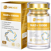 OMOGS NAD+ 300mg + Trans-Resveratrol 200mg bottle front