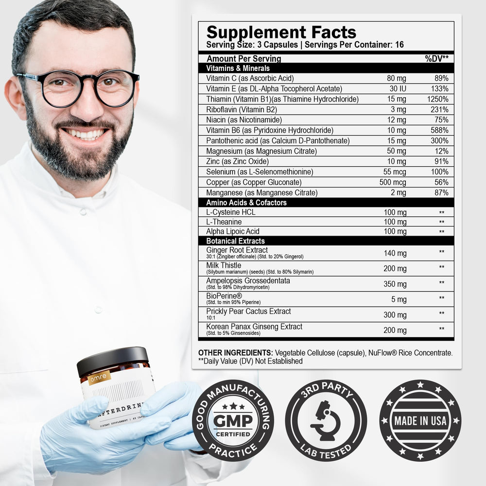 Vitamin B capsules and ginger components for wellness