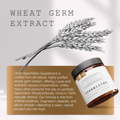 Nutrition facts panel showing spermidine content per serving