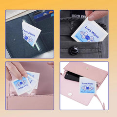 On-the-go eyeglass cleaning kit