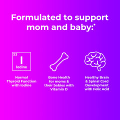 Close-up of berry-flavored prenatal gummy vitamin
