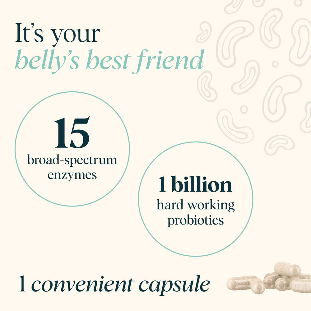 Bottle showing 1 billion probiotics per serving