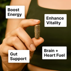 One Earth Health five-organs blend capsule close-up for nose-to-tail nutrition.