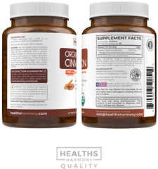 One month supply of cinnamon pills in bottle
