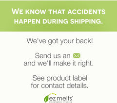 One-month supply packaging of EZ Melts Vitamin C