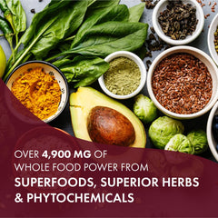 Close up of ingredients in One n Only Whole Food Multivitamin