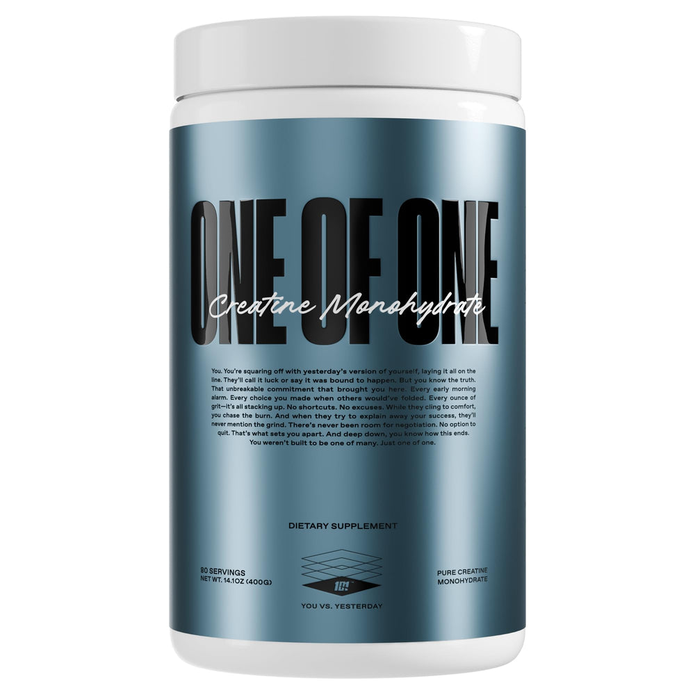Front view of ONE of ONE Creatine Monohydrate Powder container