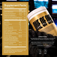 ONE OF ONE Loaded Pre-Workout Snow Cone ingredients panel highlight L-Citrulline.