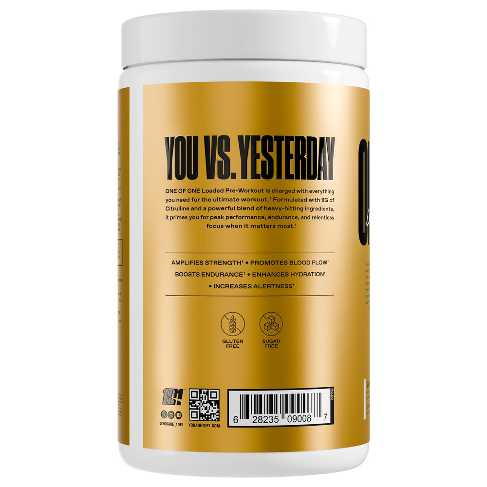 ONE OF ONE Loaded Pre-Workout Snow Cone scoop for precise serving.