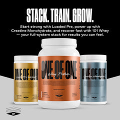 ONE OF ONE nutrition facts panel highlights protein per serving