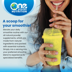 8 oz jar with labeling and scoop