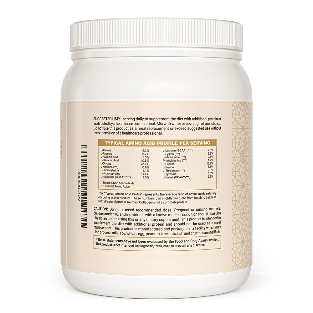 Unflavored collagen powder dissolving easily in coffee or smoothies