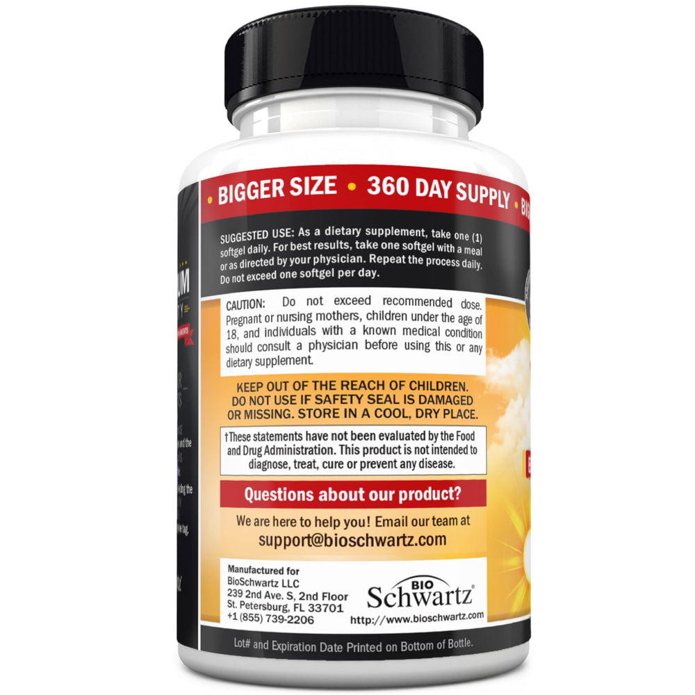 1-year supply of Vitamin D3 5000 IU 360 softgels