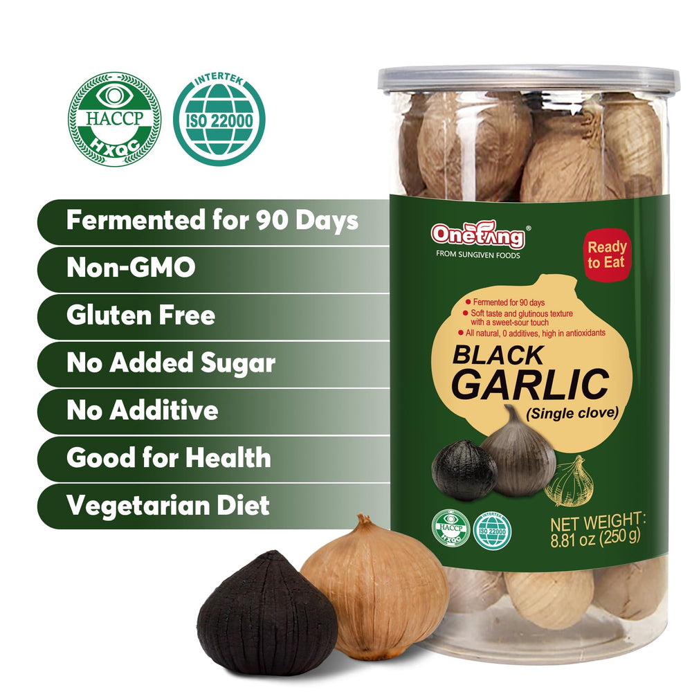 Soft and mushy texture of ready-to-eat black garlic