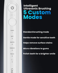 Toothbrush charging base shown with handle