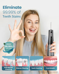 4 modes and 5 jet tips included with the flosser