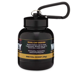 Clip attachment shown for gym bag or keys