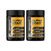ONNIT Alpha Brain bottle with capsules on white background