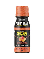 ONNIT Alpha Brain Peach glass with sip-ready energy and mental clarity