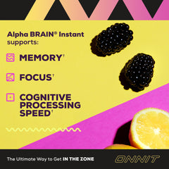 Packaging for 30-count Alpha BRAIN Instant Drink Mix
