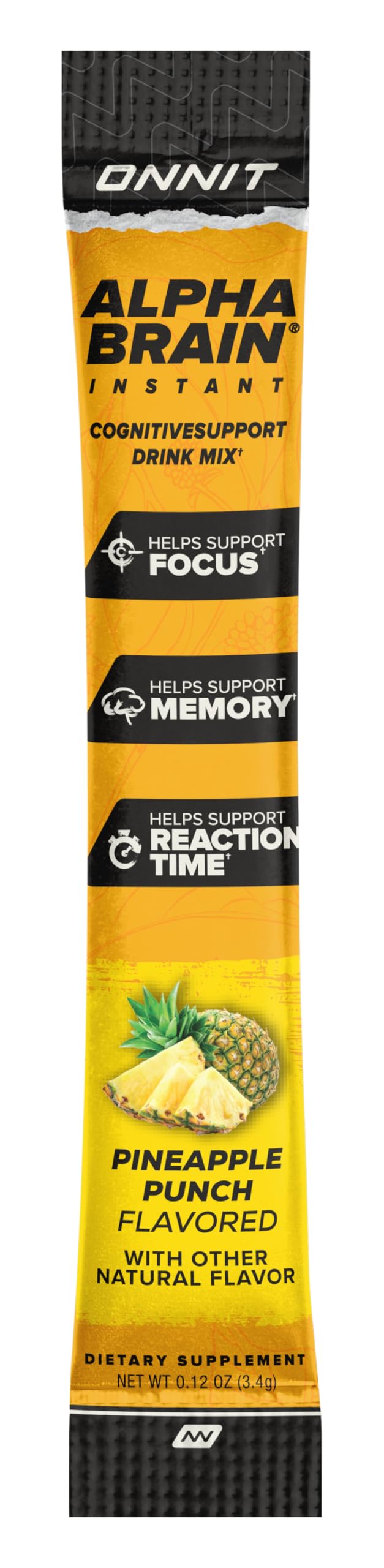 Box packaging of Alpha Brain Instant Pineapple Punch