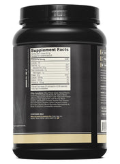 ONNIT Grass Fed Whey Isolate Vanilla shake in glass emphasizes creamy texture.