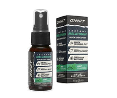 Front view of ONNIT Melatonin Liquid Sleep Support Spray bottle