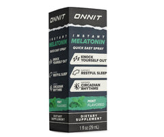 Mint-flavored ONNIT Melatonin spray with mint imagery