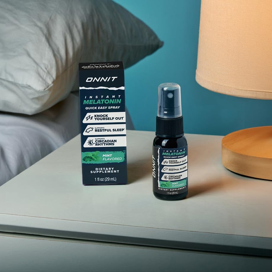 Back of ONNIT Melatonin bottle with ingredients and usage directions